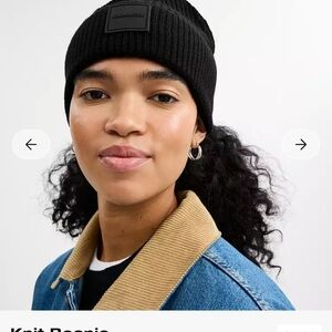 Coach Black Knit Beanie NWT